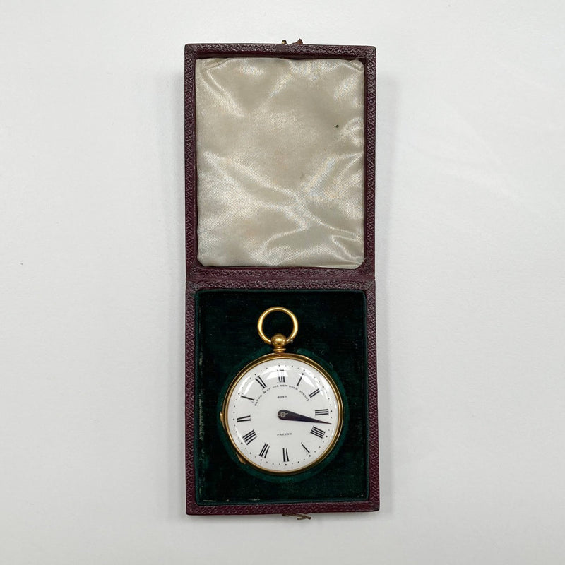 Mid Victorian Gilt Cased Patent Pedometer by Payne & Co London