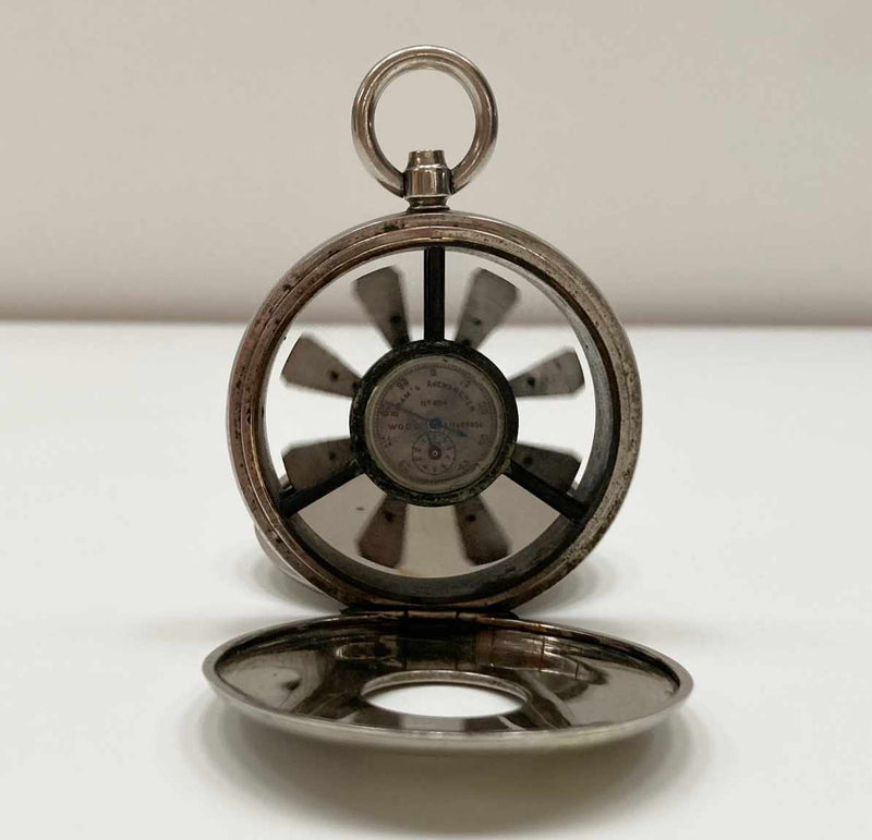 Victorian Miniature Pocket Watch Biram's Anemometer by Wood of Liverpool
