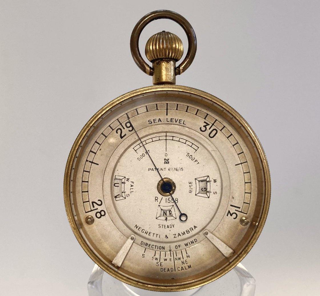 Barometer World Pocket Weather Forecasting Aneroid Barometer by Negretti & Zambra ...