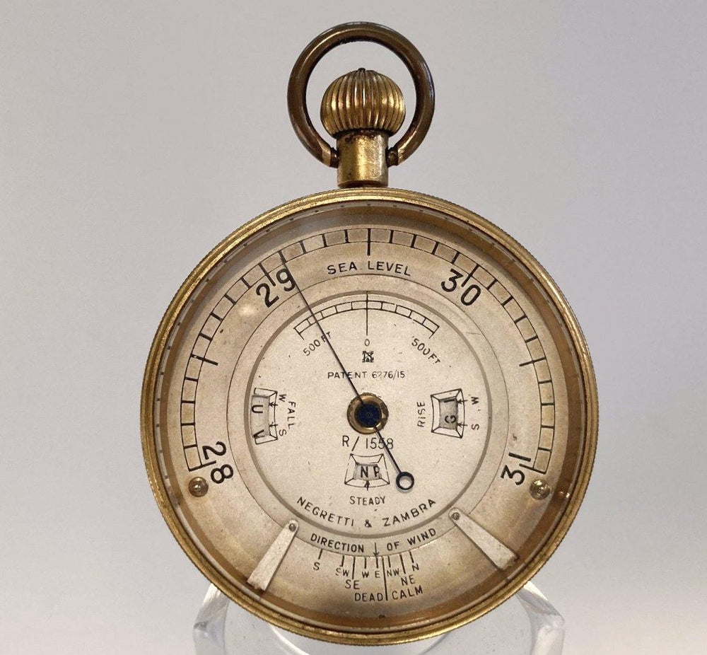 Pocket Weather Forecasting Aneroid Barometer by Negretti & Zambra