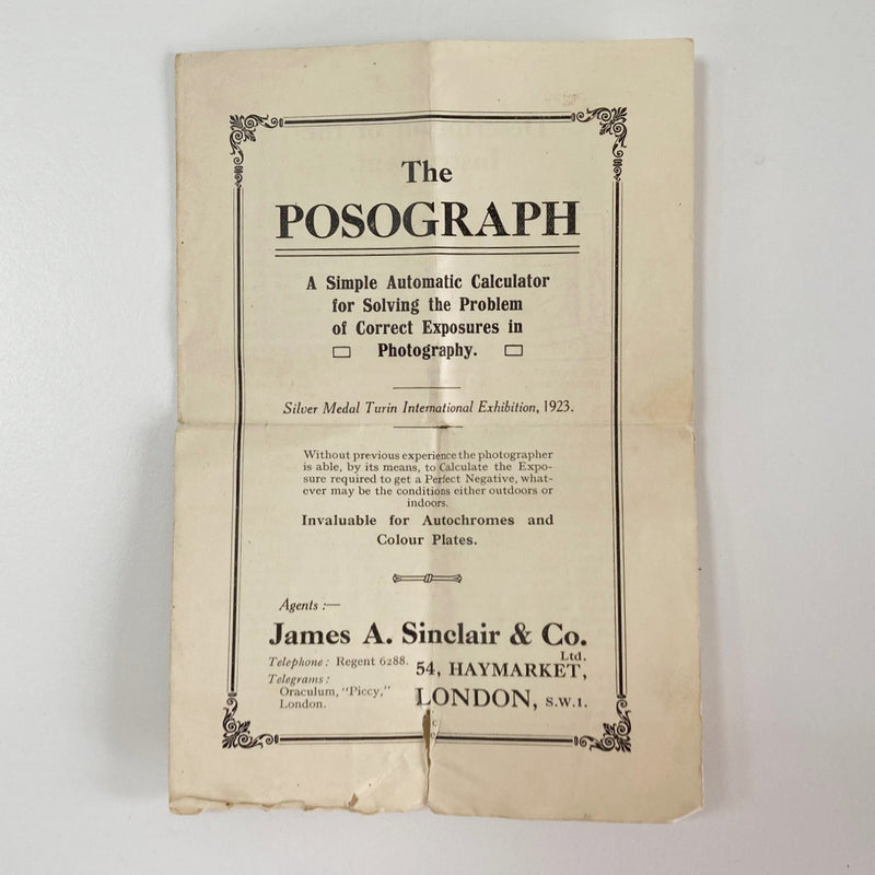 Le Posographe Photographic Exposure Calculating Machine by Auguste Kauffman
