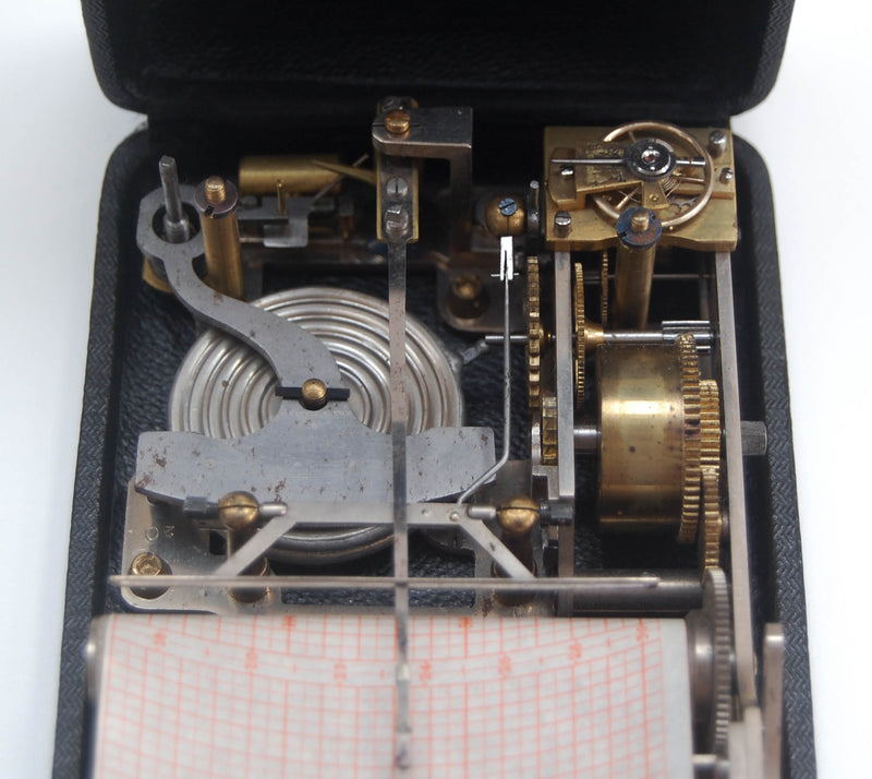 Rare Cased Pocket Aneroid Barograph Altimeter by Richard Freres of Paris