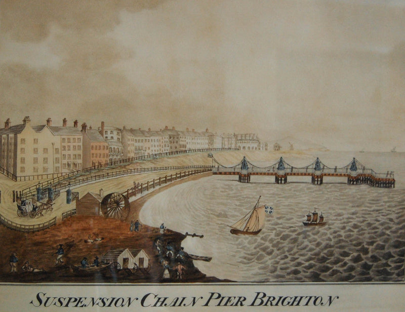 Regency Period Painting of the Suspension Chain Pier at Brighton
