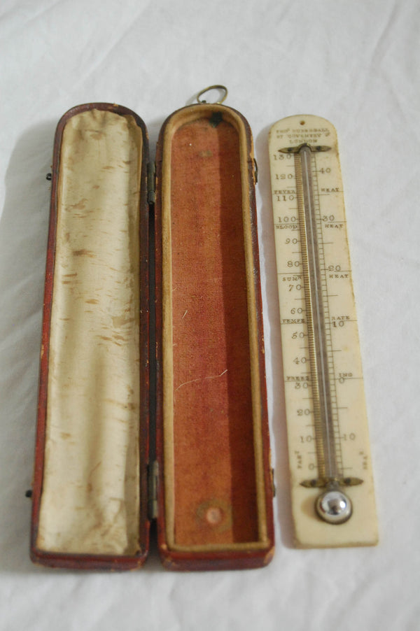 Regency Period Cased Mercury Fahrenheit Thermometer by Thomas Rubergall, 27 Coventry St, London