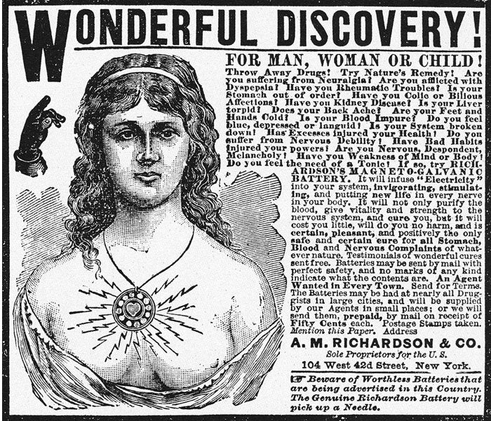 Late Victorian Dr Richardson’s Galvanic Battery Medallion