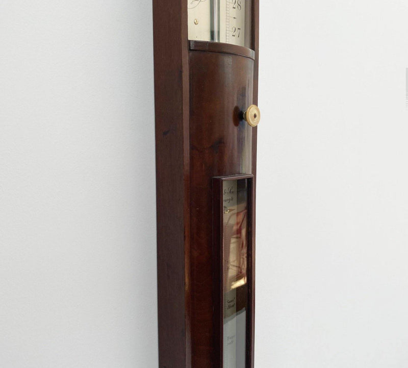 William IV Scottish Mahogany Stick Barometer by Adie & Son Edinburgh - Jason Clarke Antiques