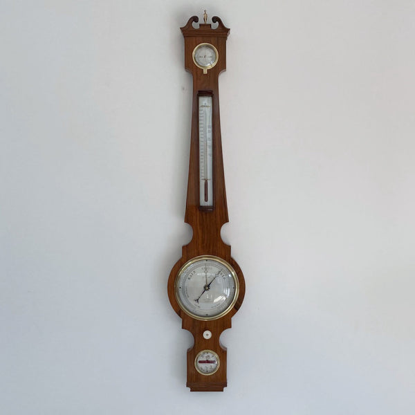 William IV Six Inch Dial Rosewood Wheel Barometer by Francis Amadio London