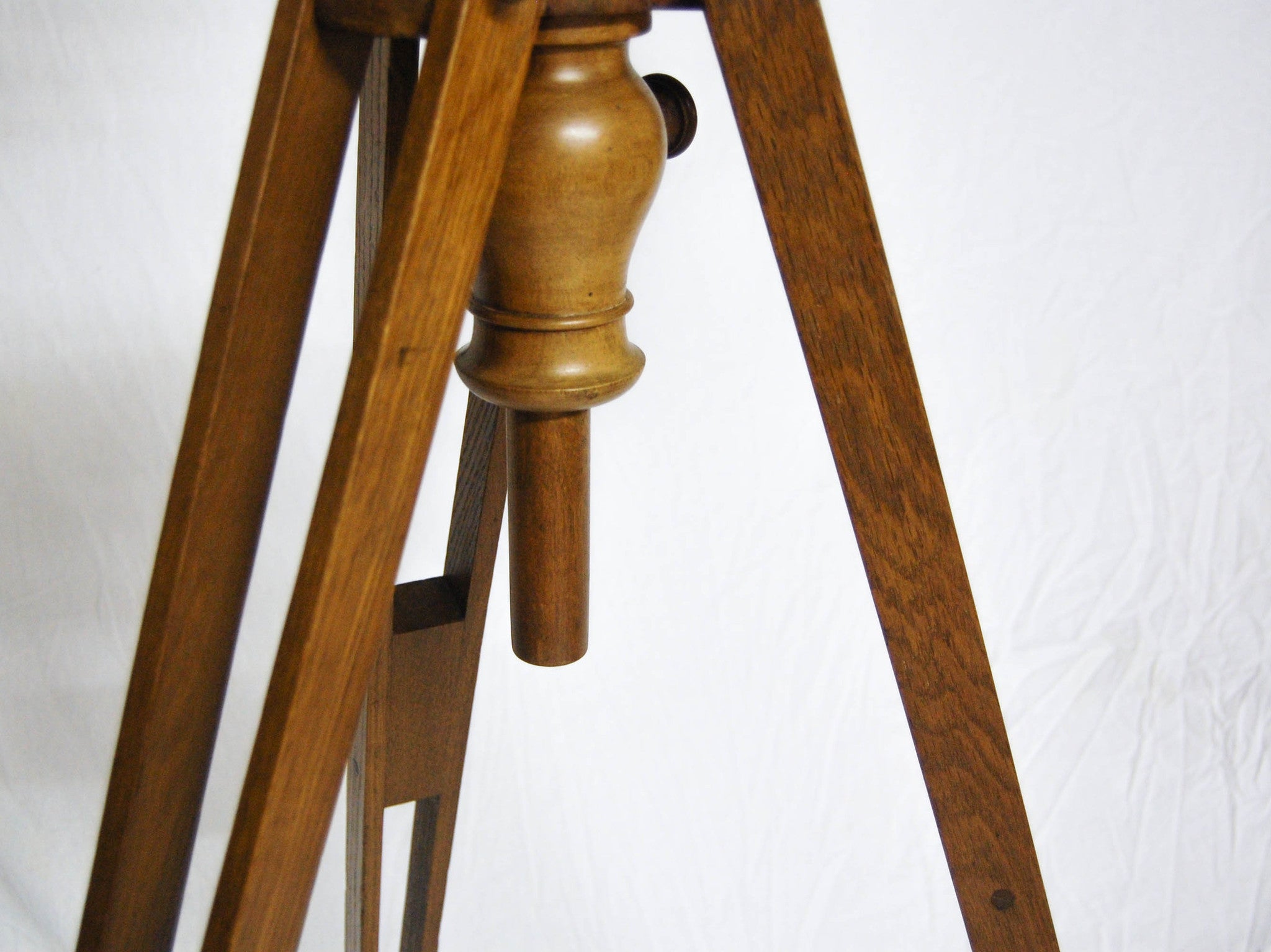 French Early Victorian Brass Lacquered Telescope On Walnut Stand With Case Cauchoix Quai