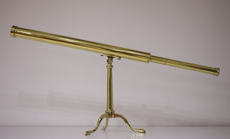 George III Period Library Telescope on Stand by Gilbert & Sons London