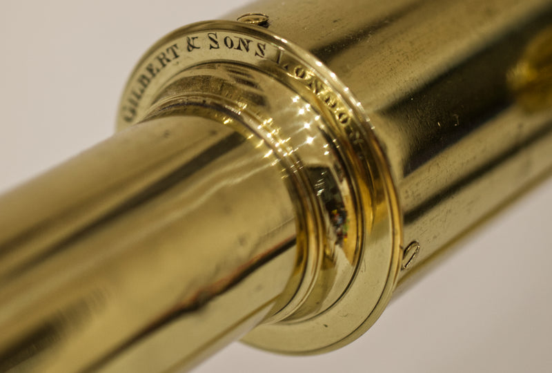 George III Period Library Telescope on Stand by Gilbert & Sons London