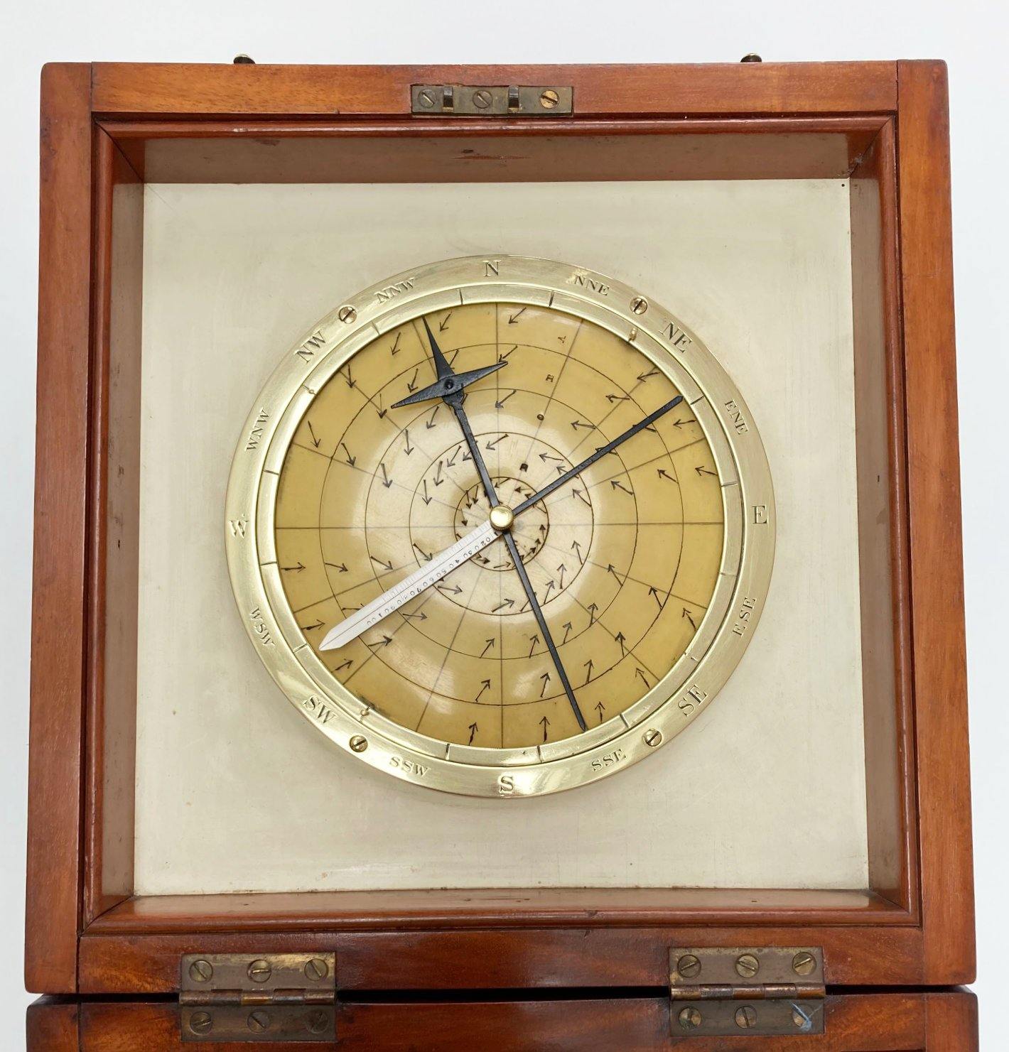 Colonial Barometer Early Twentieth Century Cased Barocyclonometer or Typhoon Barometer ...