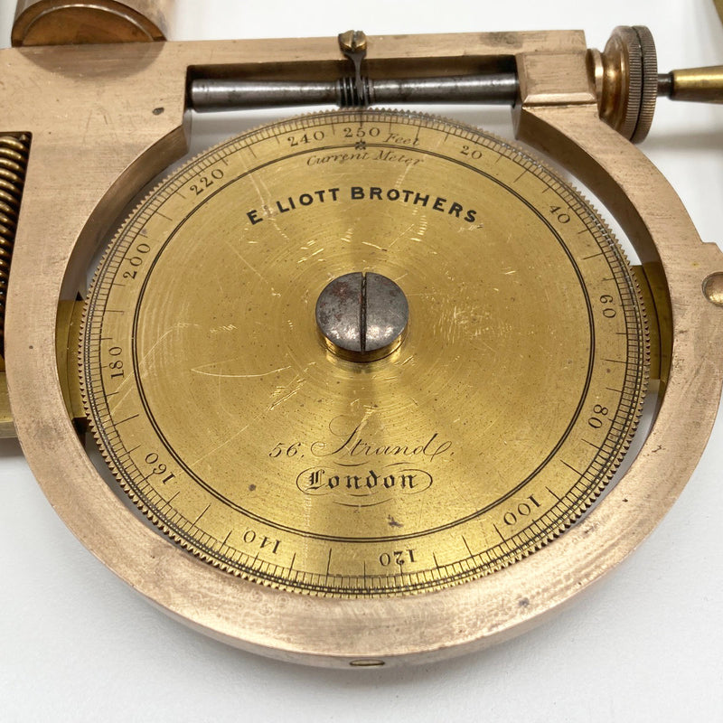 Victorian Cased Saxton Water Current Meter by Elliott Brothers of 56 Strand London