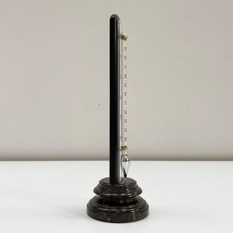 Large Victorian Desk Thermometer on Serpentine Base by Negretti & Zambra London