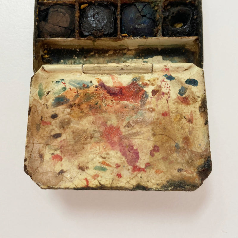 Mid Victorian Miniature Water Colour Paint Box by AW Faber, Germany