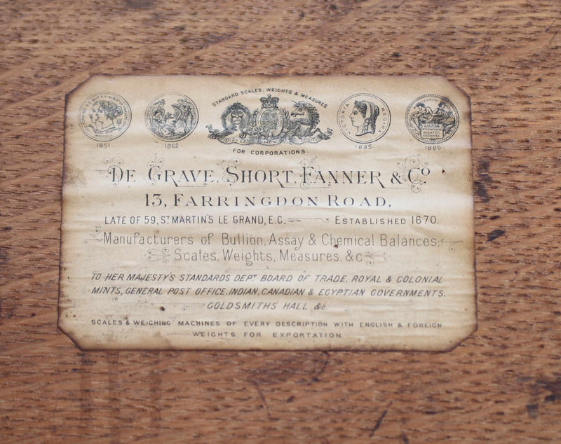 The 1862 International Exhibition Prize Medal Awarded to De Grave Short & Fanner London