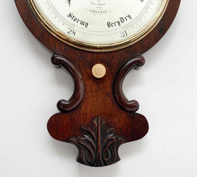Victorian Rosewood Wheel Barometer by Newton & Co of Fleet Street London - Jason Clarke Antiques