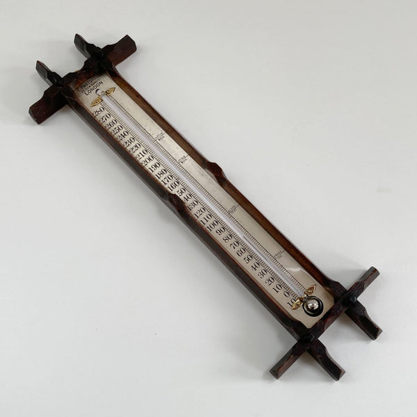Large Late Victorian Wall Thermometer by Francis Pastorelli of Bond Street