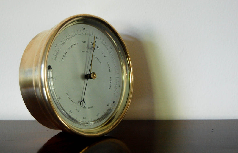Victorian Early Vidie Style Brass Cased Aneroid Barometer by Dubois & Casse, France