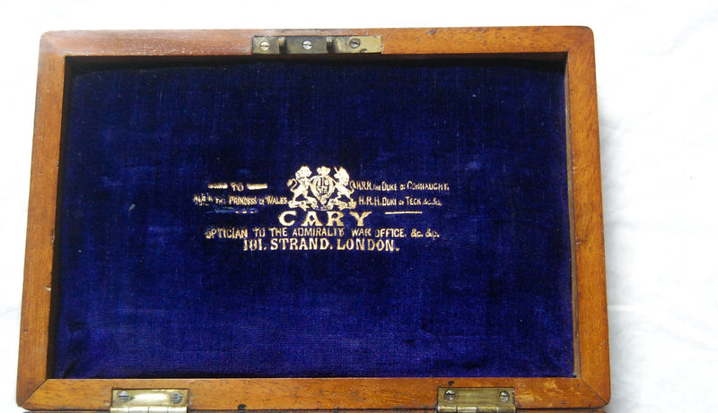 Mid-Victorian Mahogany Cased Drawing Instrument Set by Cary, 181 The Strand, London