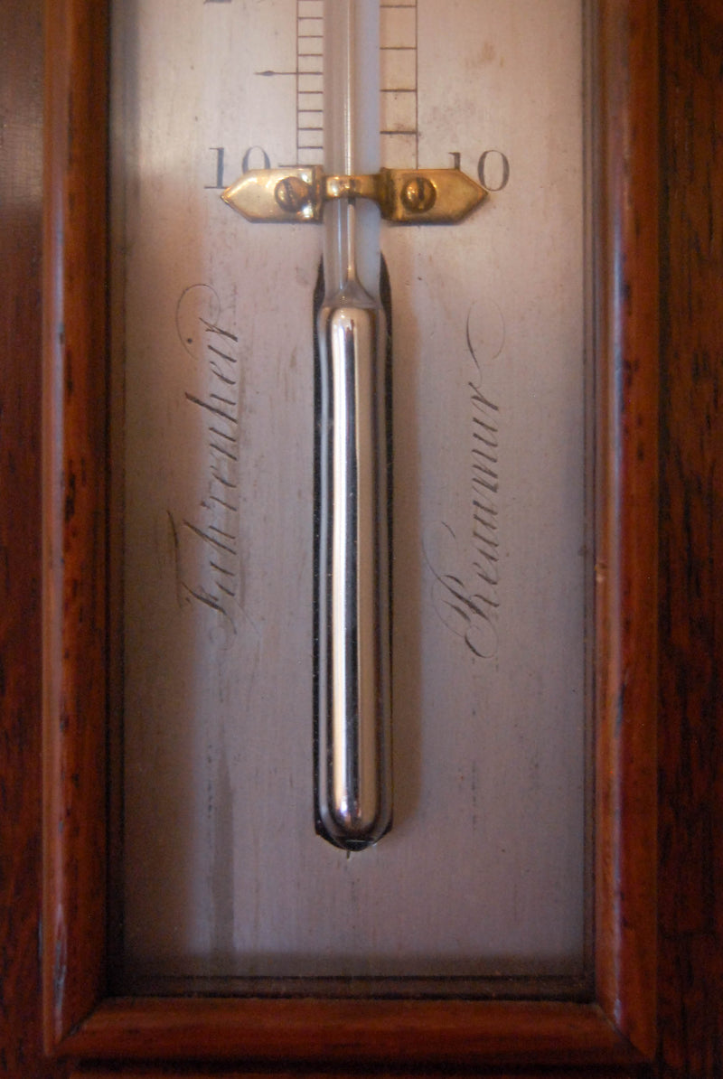 Early Victorian Rosewood Stick Barometer with Double Vernier & Bone Float by JB & J Ronchetti Manchester