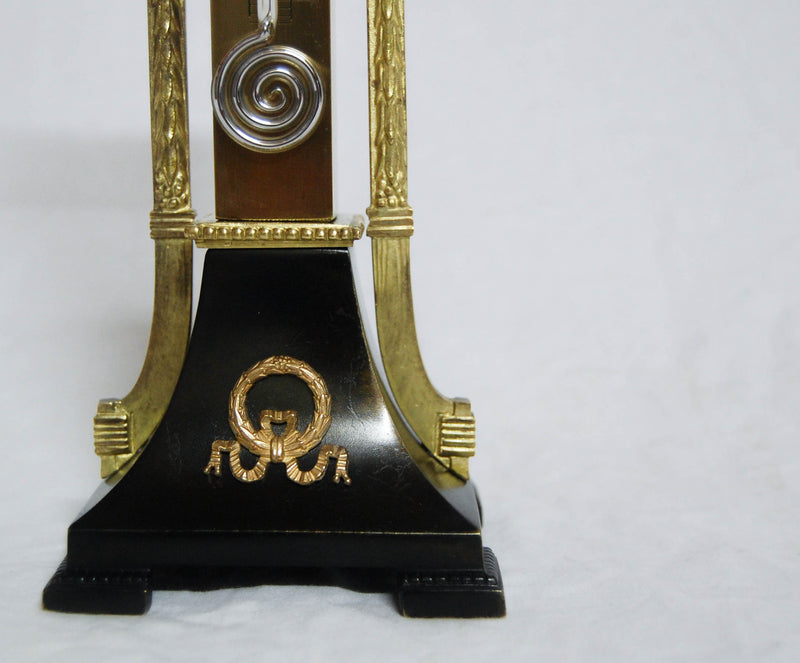 Mid Victorian Gilt Brass Sectioned Tower Desk Thermometer