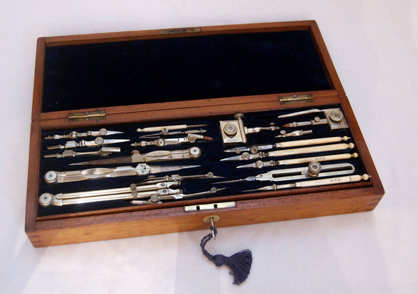 Victorian Drawing Instrument Set by Elliott Brothers London - Owned by Sir Hay Frederick Donaldson KCB