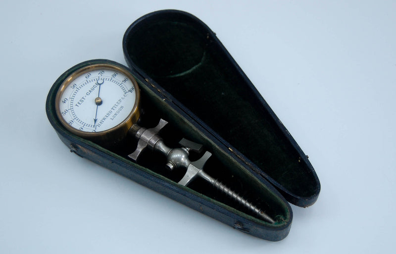 Late Victorian Cased Champagne or Soda Water Test Gauge by Hayward Tyler & Co London