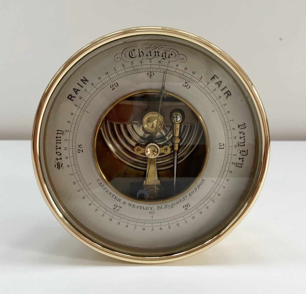 Victorian Desktop Aneroid Barometer by Carpenter & Westley Engraved to ...
