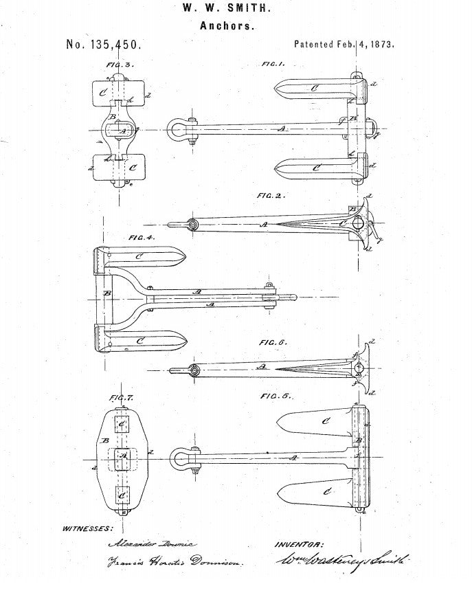 Salesmans Sample of a Wasteneys Smith Patent Stockless Anchor