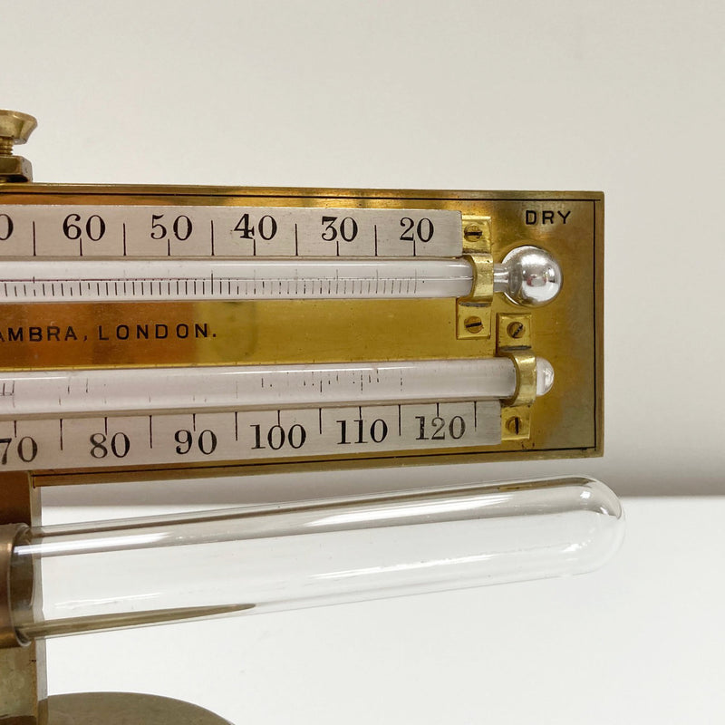 Victorian Mason's Hygrometer on Stand by Negretti & Zambra of London