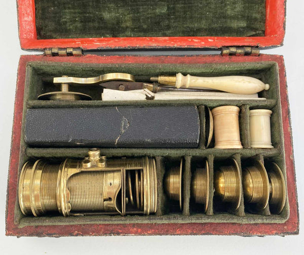 Eighteenth Century Wilson Type Screw Barrel Pocket Microscope