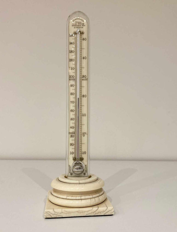 Early Victorian Desk Thermometer by Thomas Rubergall London - Jason Clarke Antiques